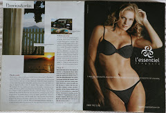 Picture of Revista Claudia. Photo number 3818 by Pousada Pé na Areia - Charming, fully decorated sea facing chalets located on Boiçucanga beach, on São Paulo northern shore. Boiçucanga is a beach with calm waters and woundrous sunset, surrounded by the Atlantic Rainforest and by very good restaurants. There also is a complete services infrastructure that includes supermarkets and shopping malls. You can find all that and much more at “Pé na Areia” (aka “Esquina da Mentira”), the perfect place for spending your vacations and weekends, or even having your own house at the sea.